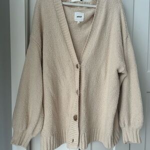 Aerie Button Up Bubble Sleeved Oversized Cardigan Medium